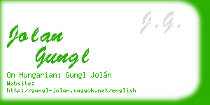 jolan gungl business card